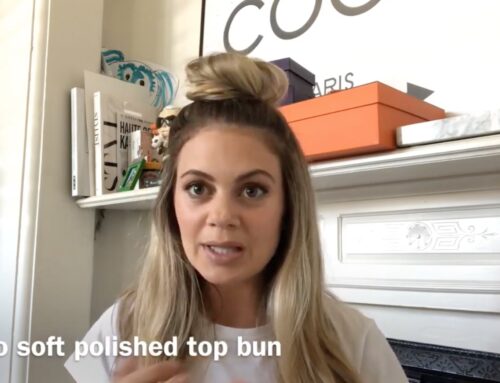 How-to half top knot bun