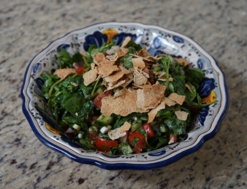 Fattoush Salad with my neighbour Linda